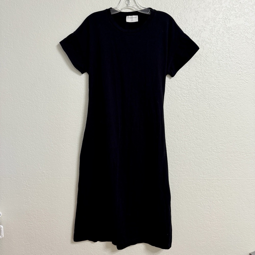 Modern Citizen Dress Womens Large Black Midi Cutout Minimalist Travel Casual USA